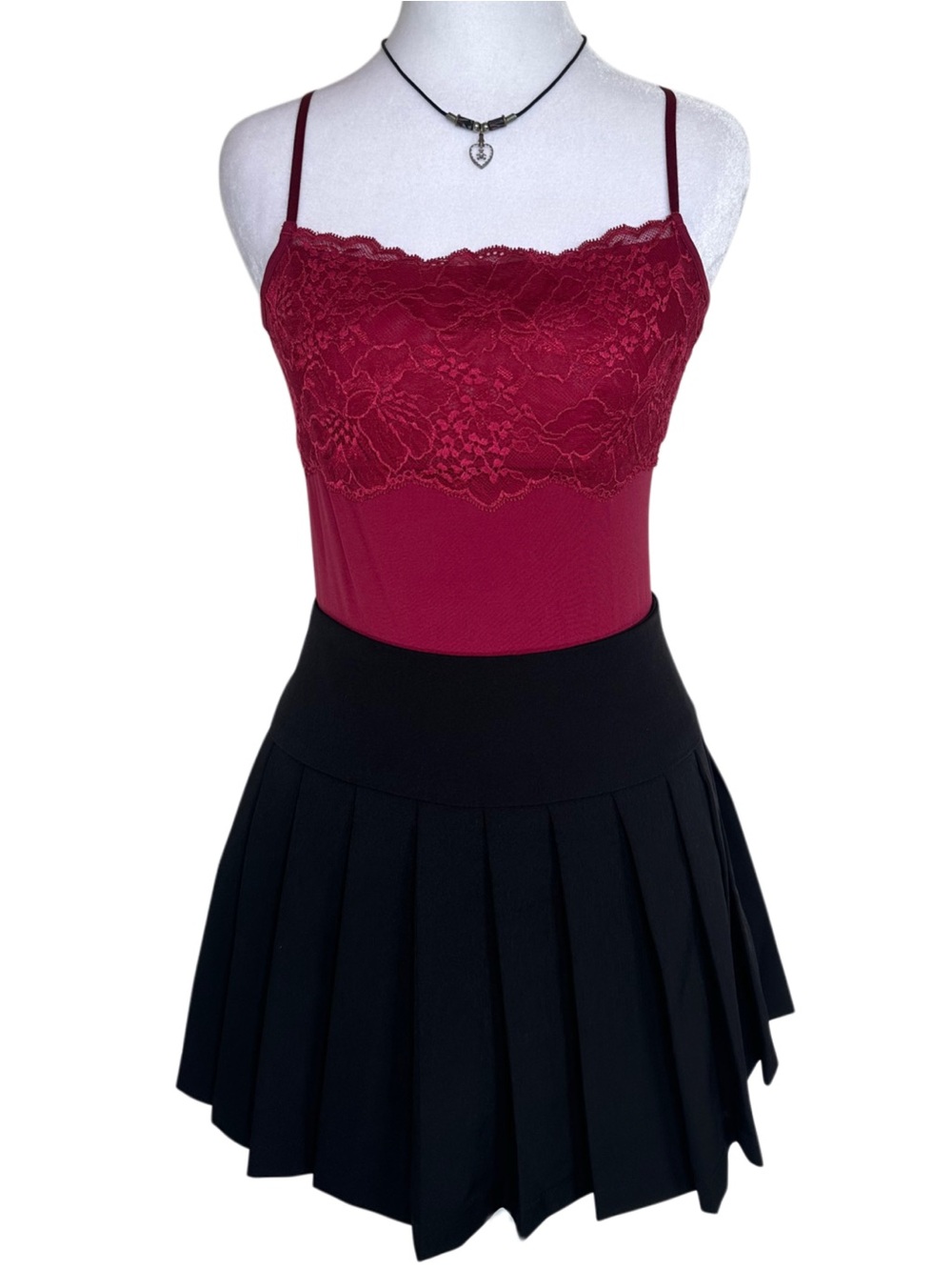 Banana Republic Burgundy Lace-Trim Cami